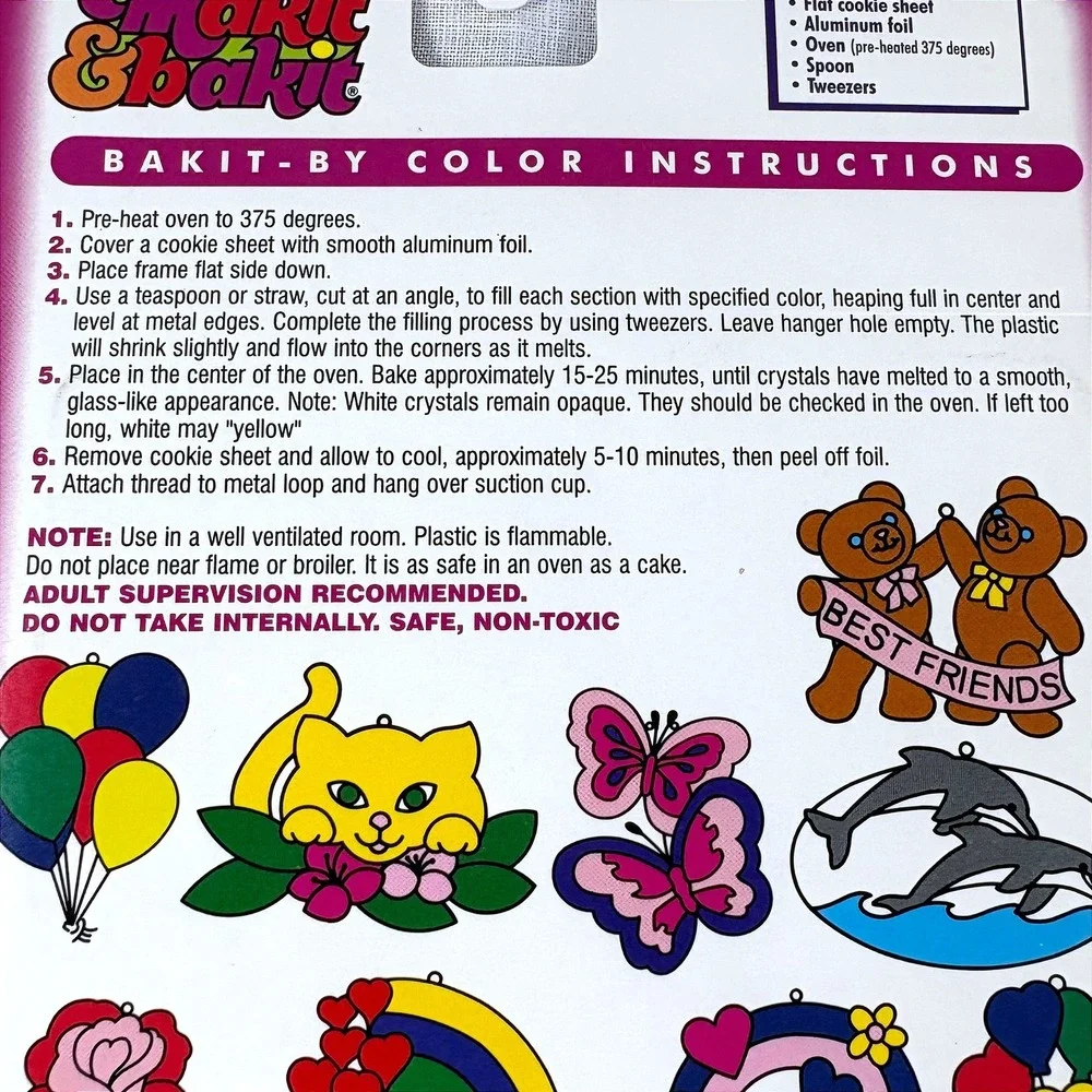 Makit & Bakit Rainbow Hearts Suncatcher Kit Vintage Quincrafts DIY Craft NEW